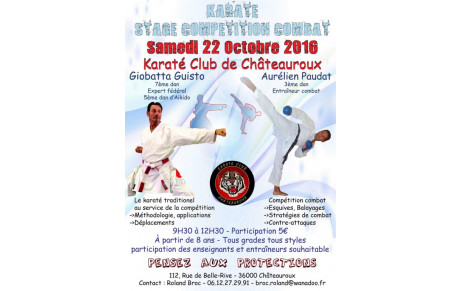 36 CHATEAUROUX - Stage Compétition Combat